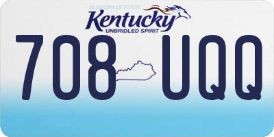 KY license plate 708UQQ