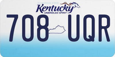 KY license plate 708UQR
