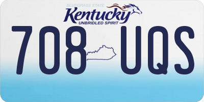 KY license plate 708UQS
