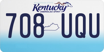 KY license plate 708UQU