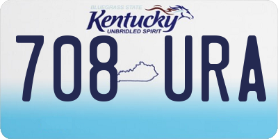 KY license plate 708URA