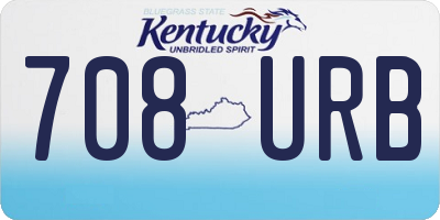 KY license plate 708URB