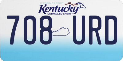 KY license plate 708URD