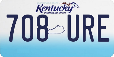 KY license plate 708URE