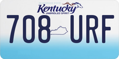 KY license plate 708URF
