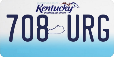 KY license plate 708URG