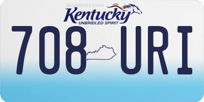 KY license plate 708URI