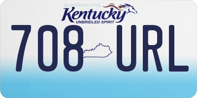 KY license plate 708URL