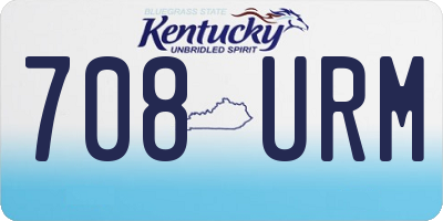 KY license plate 708URM
