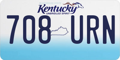 KY license plate 708URN