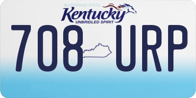 KY license plate 708URP