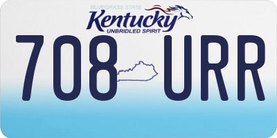 KY license plate 708URR