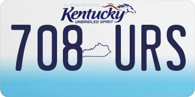KY license plate 708URS