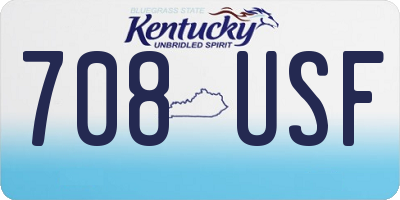 KY license plate 708USF