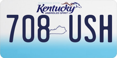 KY license plate 708USH