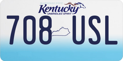 KY license plate 708USL