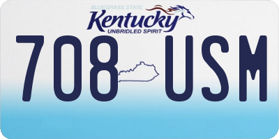 KY license plate 708USM