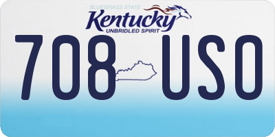 KY license plate 708USO