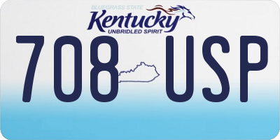KY license plate 708USP