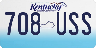 KY license plate 708USS