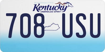 KY license plate 708USU