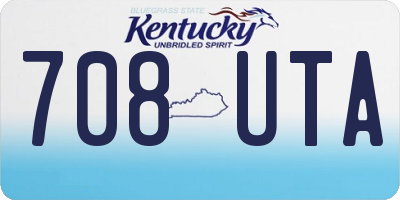 KY license plate 708UTA