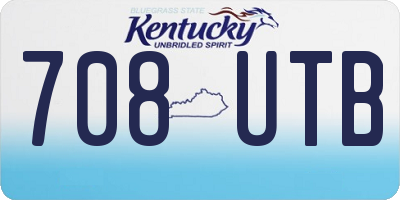 KY license plate 708UTB