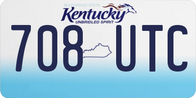 KY license plate 708UTC