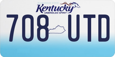 KY license plate 708UTD