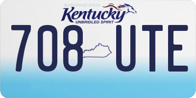 KY license plate 708UTE