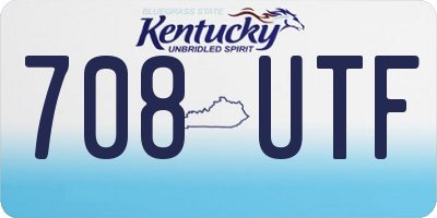 KY license plate 708UTF
