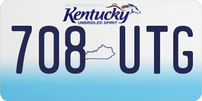 KY license plate 708UTG
