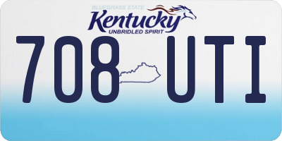 KY license plate 708UTI