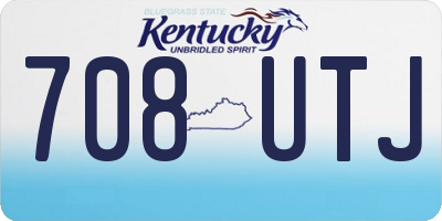 KY license plate 708UTJ