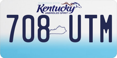 KY license plate 708UTM