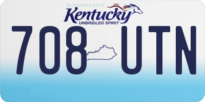 KY license plate 708UTN