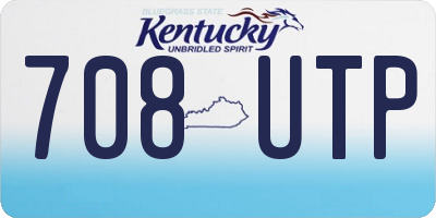 KY license plate 708UTP