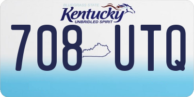 KY license plate 708UTQ