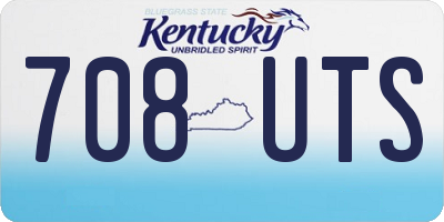 KY license plate 708UTS