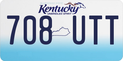 KY license plate 708UTT