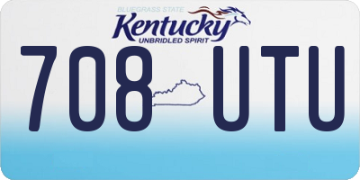 KY license plate 708UTU