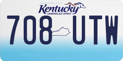 KY license plate 708UTW