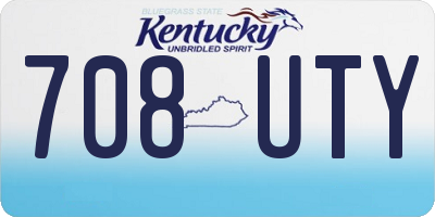 KY license plate 708UTY