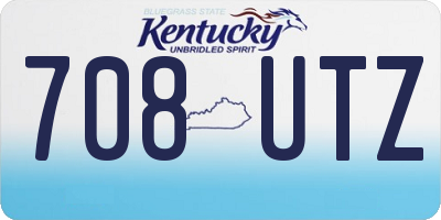 KY license plate 708UTZ