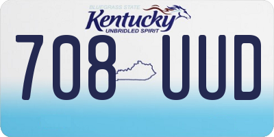 KY license plate 708UUD
