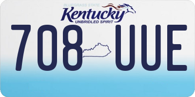 KY license plate 708UUE