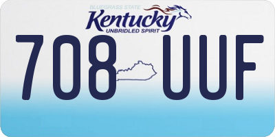 KY license plate 708UUF