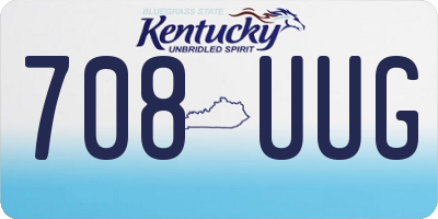 KY license plate 708UUG