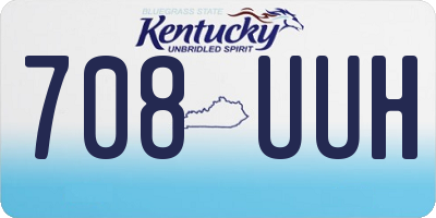 KY license plate 708UUH
