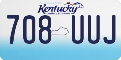 KY license plate 708UUJ